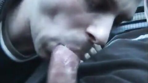I cum in twinks mouth in car