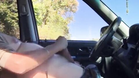 Daddy in the car play and cum