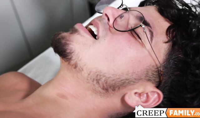 Hairy step uncle bareback raw his nervous stud nephew