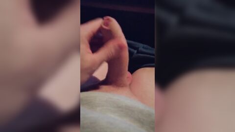Youthfull Uncircumcised Lad Tugging off after College