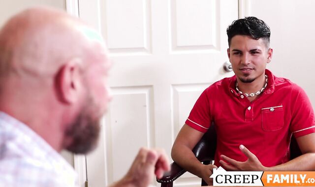 Kinky stud nerd barebacked raw by hunky step-uncle