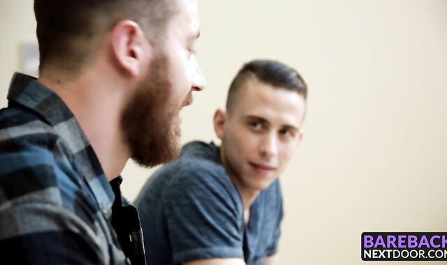 Three handsome horny guys make each other dreams come true