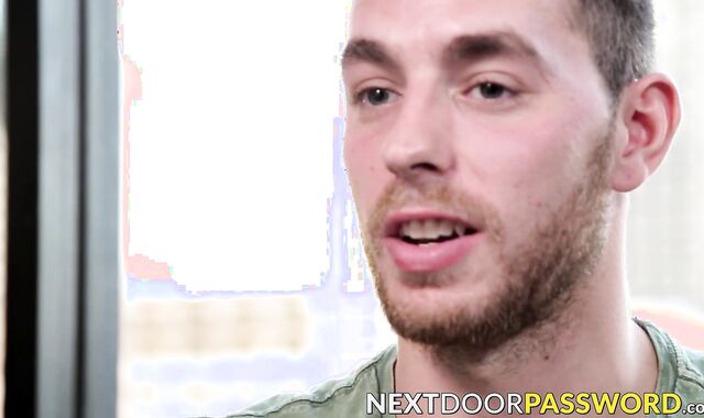 Inked handsome Carter Woods masturbates in interview