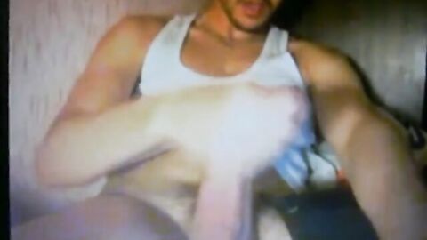 hot arab guy jerking his huge hung thick cock