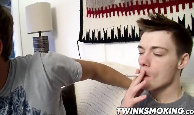 Smoking fetish twinks assfucking and spraying cum