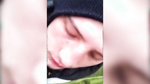 Chav outdoor blowjob