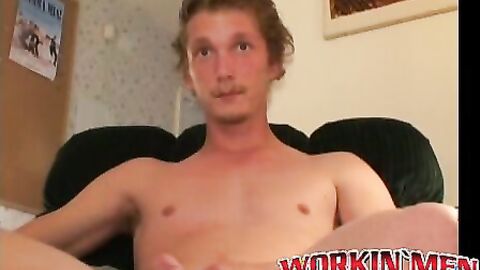 Aspiring rockstar passionately masturbates until cumming