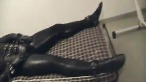 Rubberboy in Bondage for the night