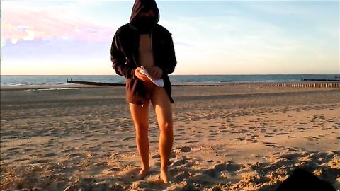 Naked at the beach