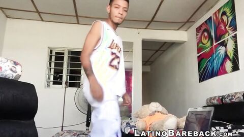 Young Latino with tats just loves to jerk off solo for us