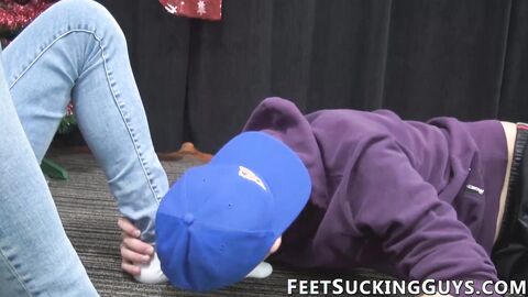 Teen guys perfect feet licked and cock sucked before anal