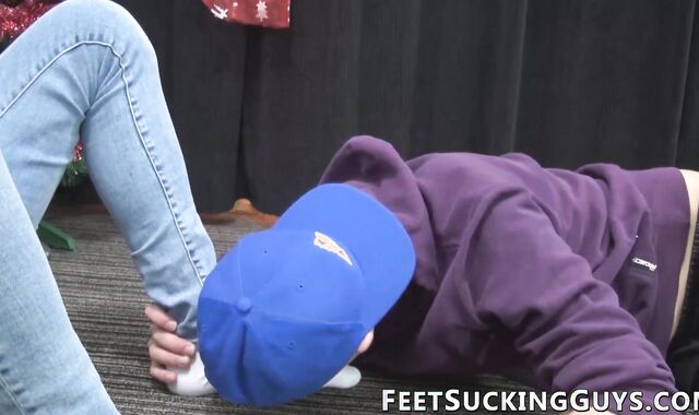 Teen guys perfect feet licked and cock sucked before anal
