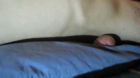 Blue pillow humping cum3