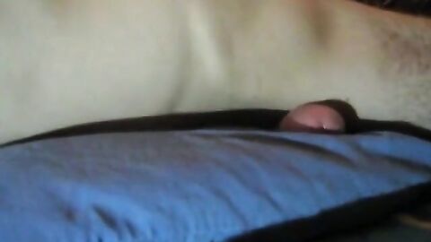 Blue pillow humping cum3