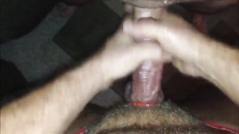 Cum covered cock gets cleaned up - Fucking hot!!