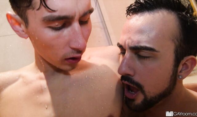GayRoom: Mason Lear beside Cameron Boyd plunged rock hard