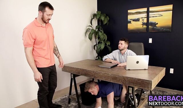 Two horny jocks enjoy fucking a young twink in his tight ass
