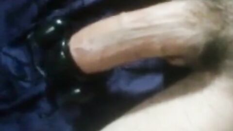 Uncut cock cums with trinity vibes cock head vibrator