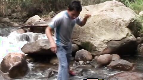 Outdoorsy latino boyfriends bareback before facial