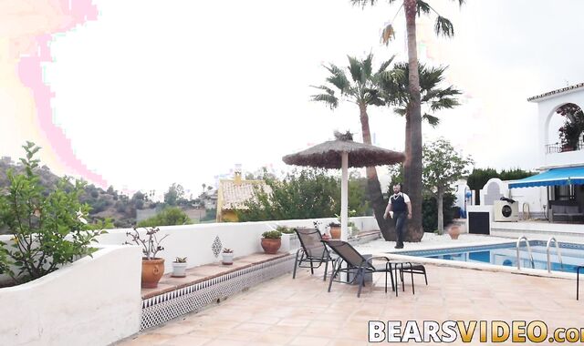 Beefy daddy biker exchange blowjobs with tattooed mature gay