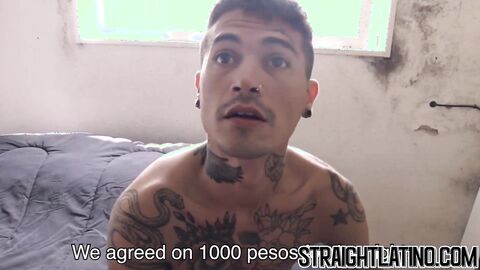 Straight Latino fucks a man hole first time ever