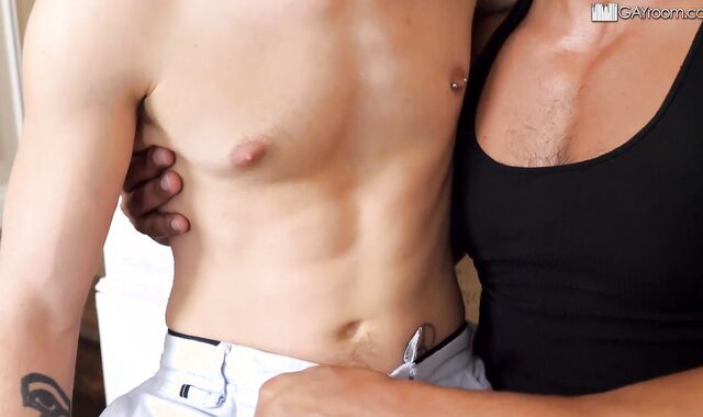 GayRoom: Dillon Diaz and Tom Bentley rear end pummeling