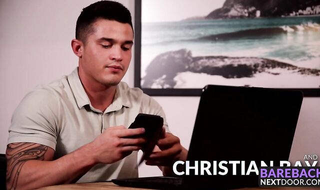 Jordan Boss bangs with Calvin Chambers and Christian Bay