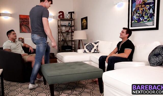 Jordan Boss bangs with Calvin Chambers and Christian Bay