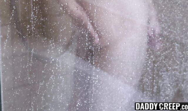 Shower infiltration for a steamy ass eating with my stepson