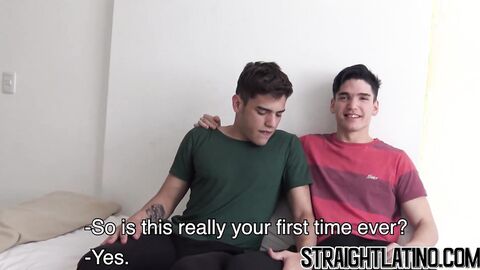 Latino twinks have their first intimate gay sex session