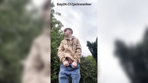 Jack Jerked Off A Powerful Dick in the park