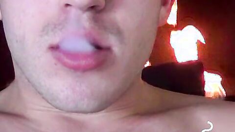 Sensual dick stroking after smoking session fantasy