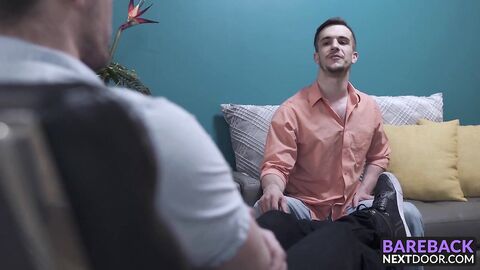 Barebacked stud Connor Halsted enjoys his therapy session