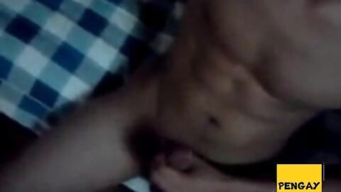 asian boy big cock wanking at night (1'52'')