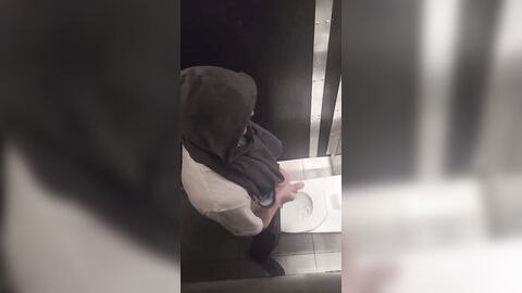 spy for 5 guys jerking in the public toilet