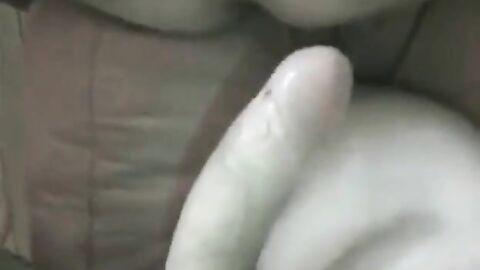 Amateur gay cum filled close-up