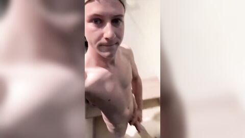 Austrian Christoph jerked off in the fitting room.