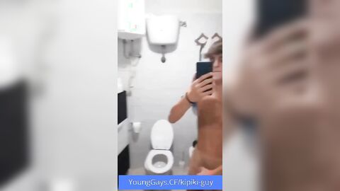 jerking and cumming in the bathroom