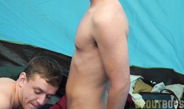 ScoutBoys: Fur covered Scoutmaster Angus 3-way sex tape