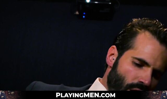 Financial specialist hunk gets his tight butt beat hard by BF