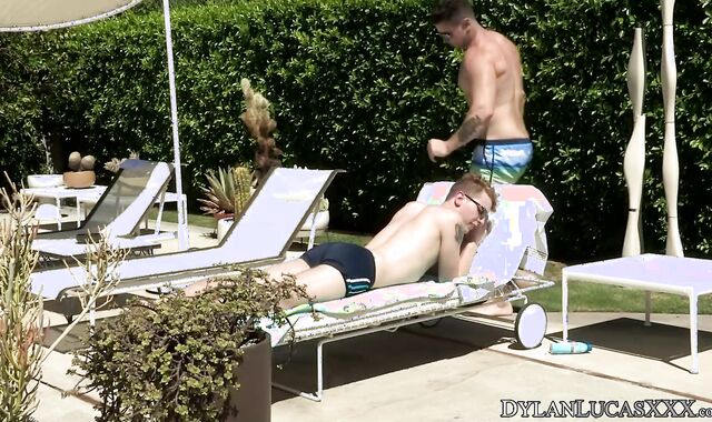 Trenton uses his warm mouth to lube that throbbing young cock Chris