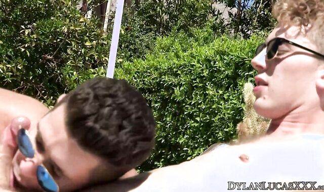 Trenton uses his warm mouth to lube that throbbing young cock Chris