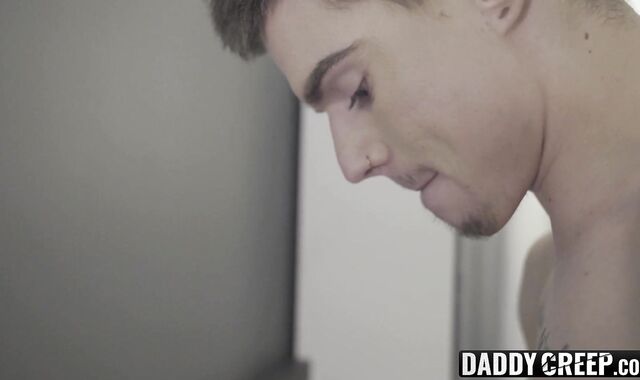 Cute twink son sucks off stepdads hangover from last night