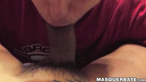 Masked jock gets his ass toyed while jerking off