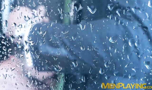 Joining my hung coworker in the shower for a steamy gay sex