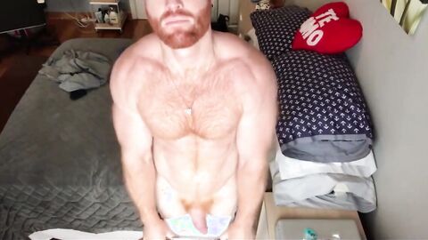 Ginger Hunk Seth Forena Bed Jerks his Cock Until He Cums