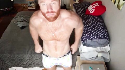 Ginger Hunk Seth Forena Bed Jerks his Cock Until He Cums