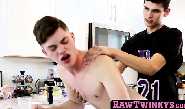 Sans protection from the rear with two attractive twinks in athletic supporters