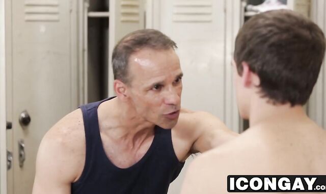 Daddy Rodney gives Kory a hardcore lesson in the locker room