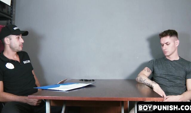 Overpowering officer Jace was tattooed stud Zak Bishop
